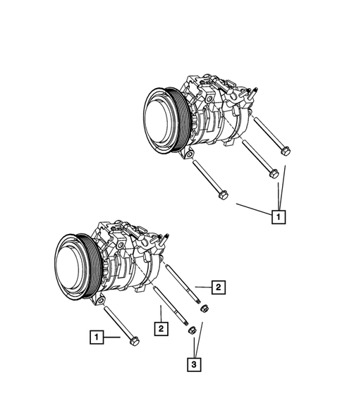 Air Conditioner Compressor and Mounting for 2012 Ram 1500 #1