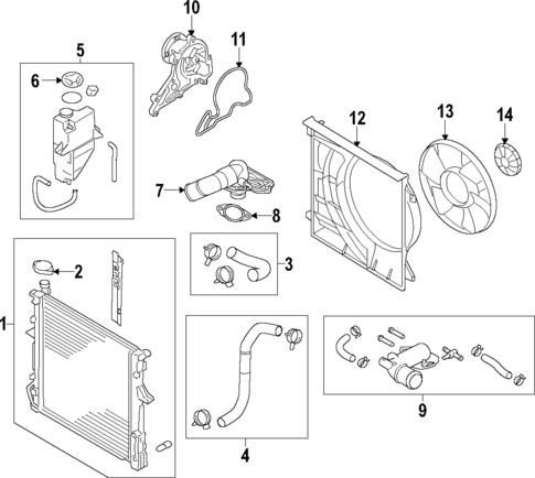 Cooling System for 2009 Kia Borrego #0
