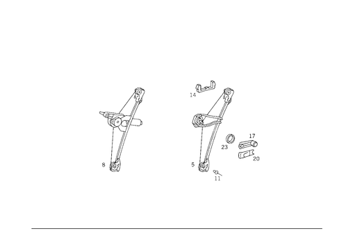 Window Regulator for 1998 Mercedes-Benz C280 #0