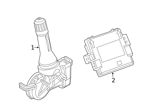 Tire Pressure Monitor Components for 2021 Fiat 500X #0