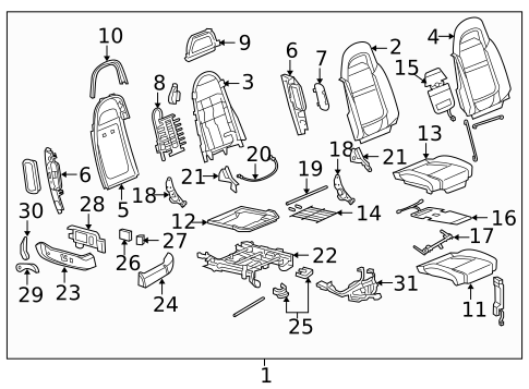 Power Seats for 2005 Chevrolet SSR #1