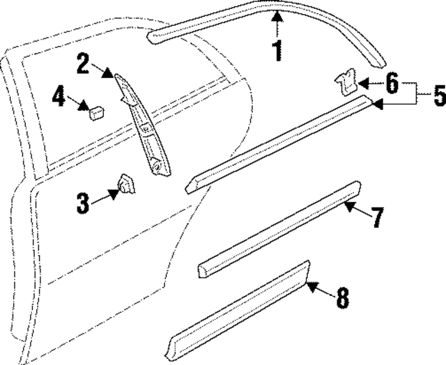 822856P001 - Body: Window Molding for Infiniti Image