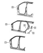 68214288AC - Body Sheet Metal Except Doors: Body Side Aperture Outer Panel, Right for Mopar Image
