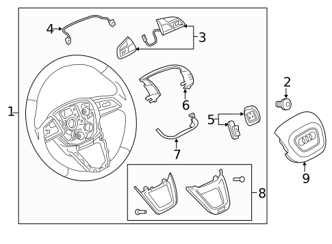 Steering Wheel & Trim for 2022 Audi SQ7 #0