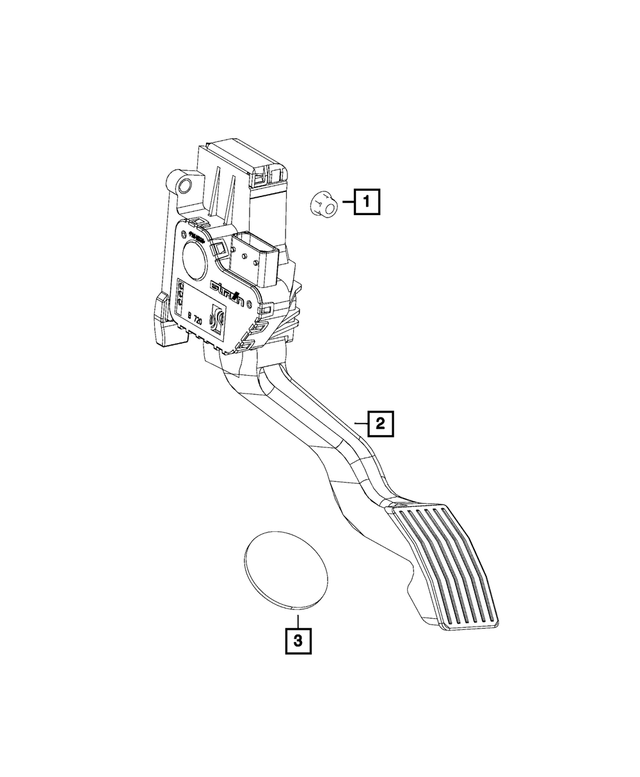 68232475AA - Fuel: Accelerator Pedal Button for Ram: ProMaster 1500, ProMaster 2500, ProMaster 3500, ProMaster EV Image