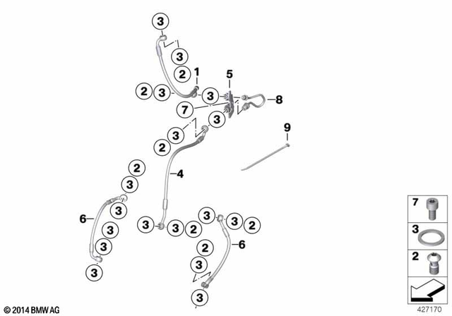34327672410 - Brakes: Stahlflex Brake Hose -  for BMW-Motorrad Image