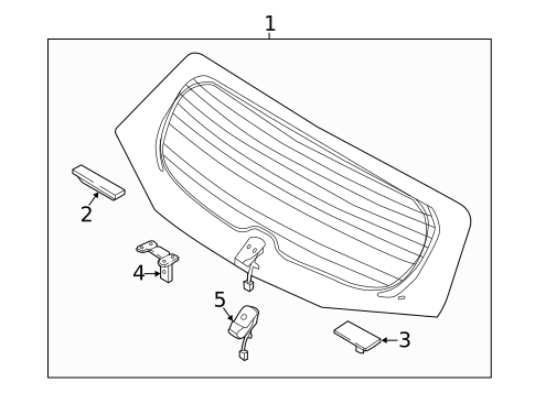 Glass - Lift Gate for 2017 Kia Niro #0