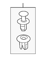 861552H100 - Body: Sight Shield Retainer for Genesis: Electrified G80, Electrified GV70, G70, G80, G90, GV60, GV70, GV80, GV80 Coupe | Hyundai: Accent, Azera, Elantra, Elantra Coupe, Elantra GT, Equus, Genesis, Genesis Coupe, Ioniq, Ioniq 5, Kona, Kona Electric, Kona N, Tucson, Veloster, Veloster N, Venue, Veracruz Image