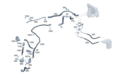 Heating Water Line for 2025 Mercedes-Benz S580 #0