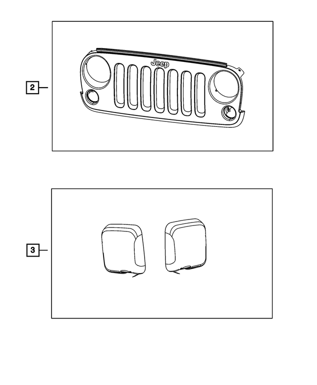 82210558AC - Conversion and Upfit Packages: Grille &amp; Headlamp Decor Kit for Mopar Image