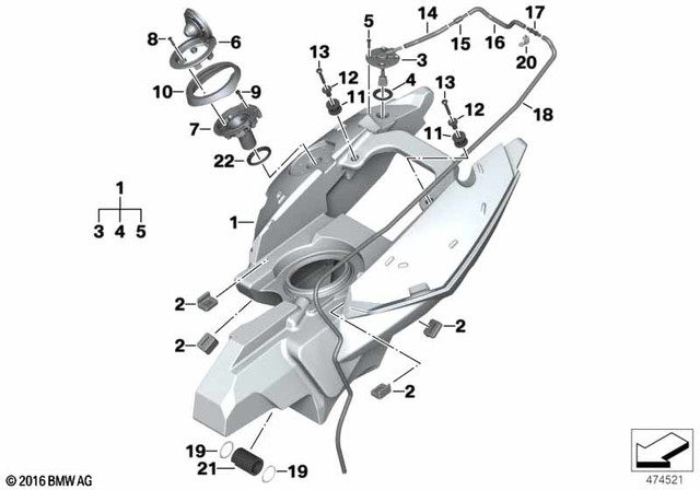 16118557630 - : Fuel Tank for BMW-Motorrad Image