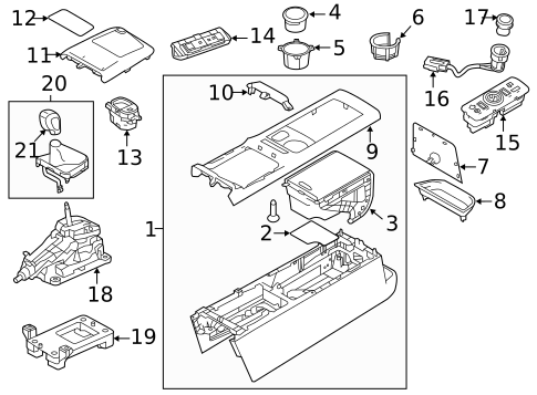 Center Console for 2015 Land Rover LR2 #0