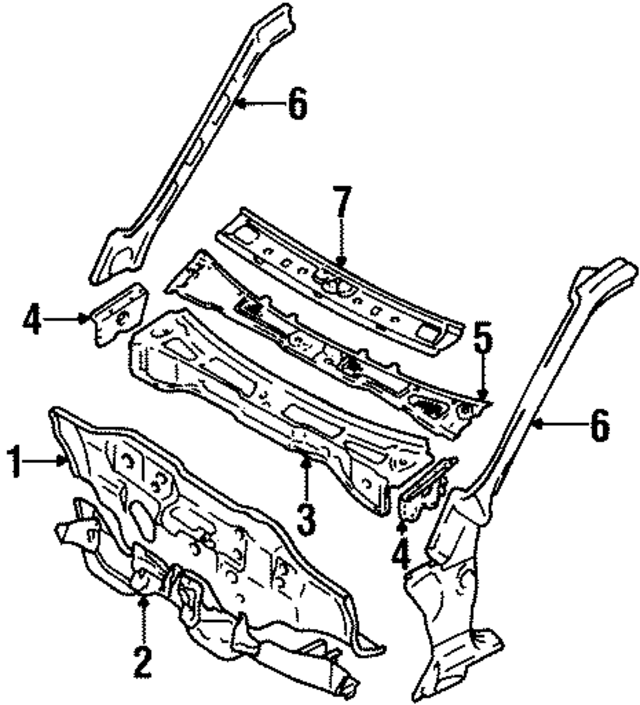 6630065E30 - : Cowl Top Panel for Nissan Image
