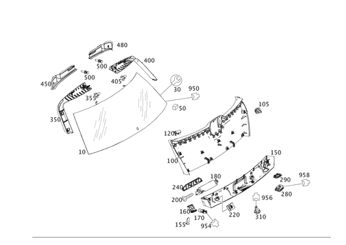 Rear-End Door/Rear-End Window Detachable Parts for 2014 Mercedes-Benz C350 #0