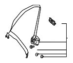 20586045008R93 - Electrical: Rear Belt Assembly for Mercedes-Benz Image