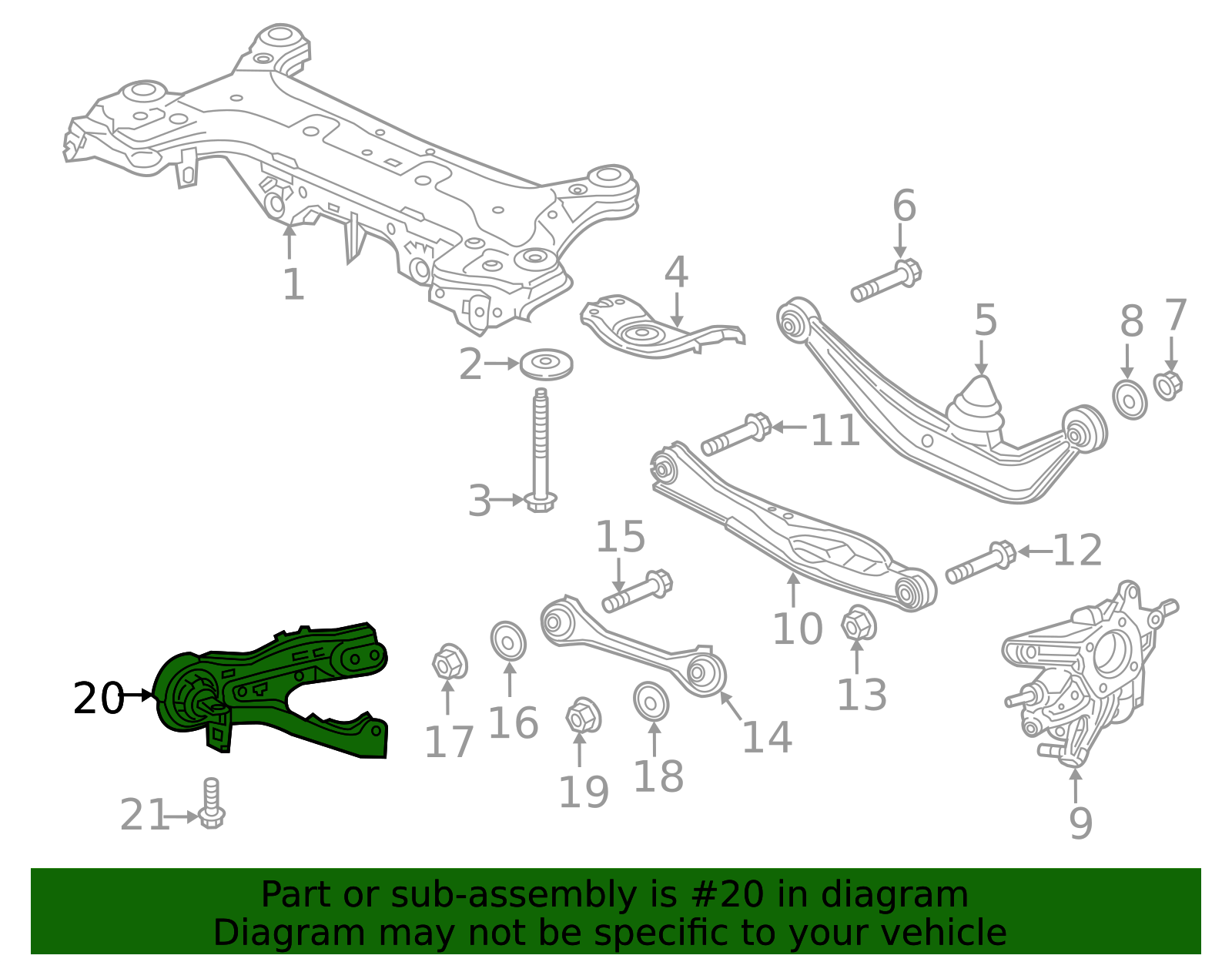 A00 Icon 2018-2025 Honda Odyssey Trailing Arm 52360-THR-A00 | Parts Classic Honda