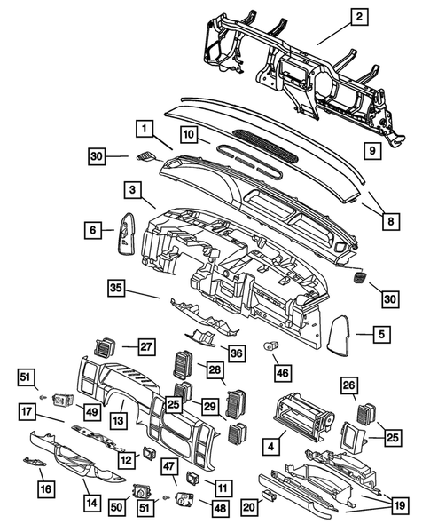 Instrument Panel for 2001 Dodge Dakota #0