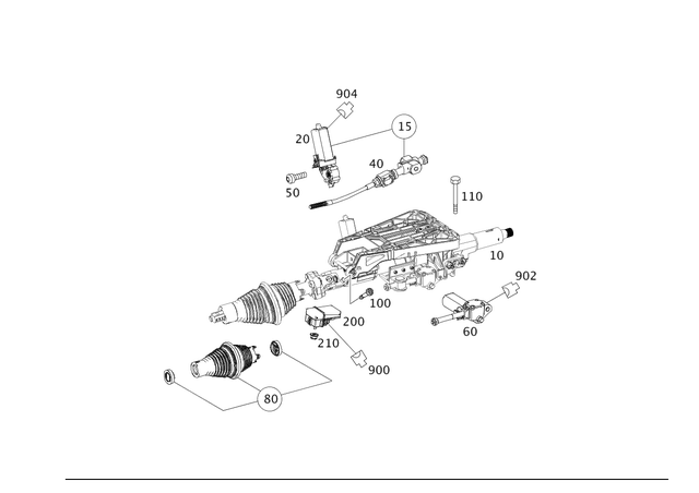 2044607216 - Steering: Steering Column for Mercedes-Benz: GLK250, GLK350 Image image