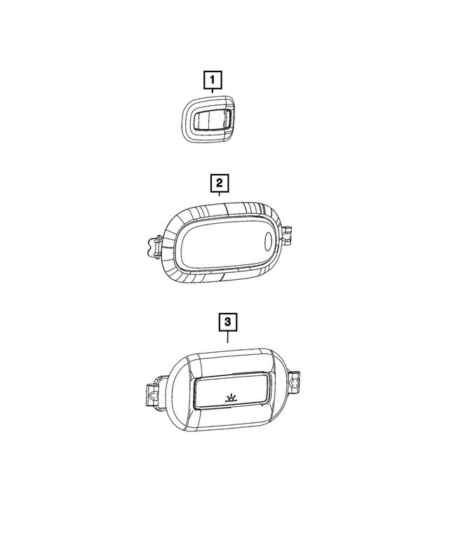 5SA77BD1AB - Interior Trim: Dome Lamp Bezel for Mopar Image