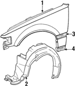 60211SH2A00ZZ - Body: Fender for Honda: CRX Image
