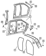 5080304AA - Body Sheet Metal Except Doors: Body Side Aperture Panel, Right for Mopar Image
