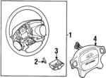 K2AA32980 - Steering: Steering Wheel for Kia: Sephia, Spectra Image