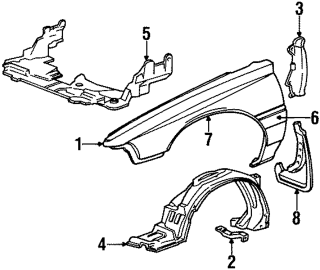 4602SG0A01ZZ - Body: Fender for Acura Image