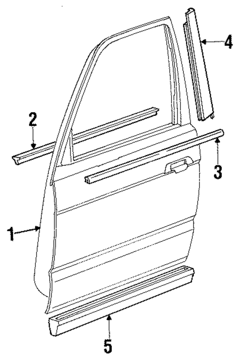 Door & Components for 1992 BMW 750iL #1