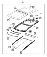 68394840AA - : Sunroof Glass Seal for Mopar Image