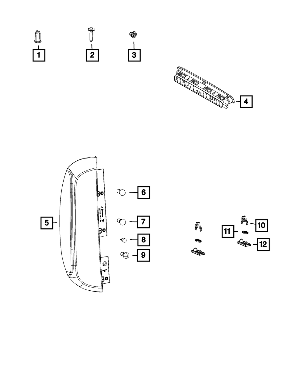 ライト・ランタン octagram base plate 2015-2022 Ram ProMaster City License Plate Lamp 68263890AA | Mopar