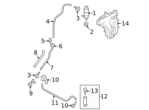 Washer Components for 2016 Porsche Panamera #1