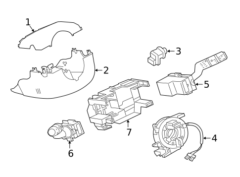 Shroud, Switches & Levers for 2020 Jaguar XF #0