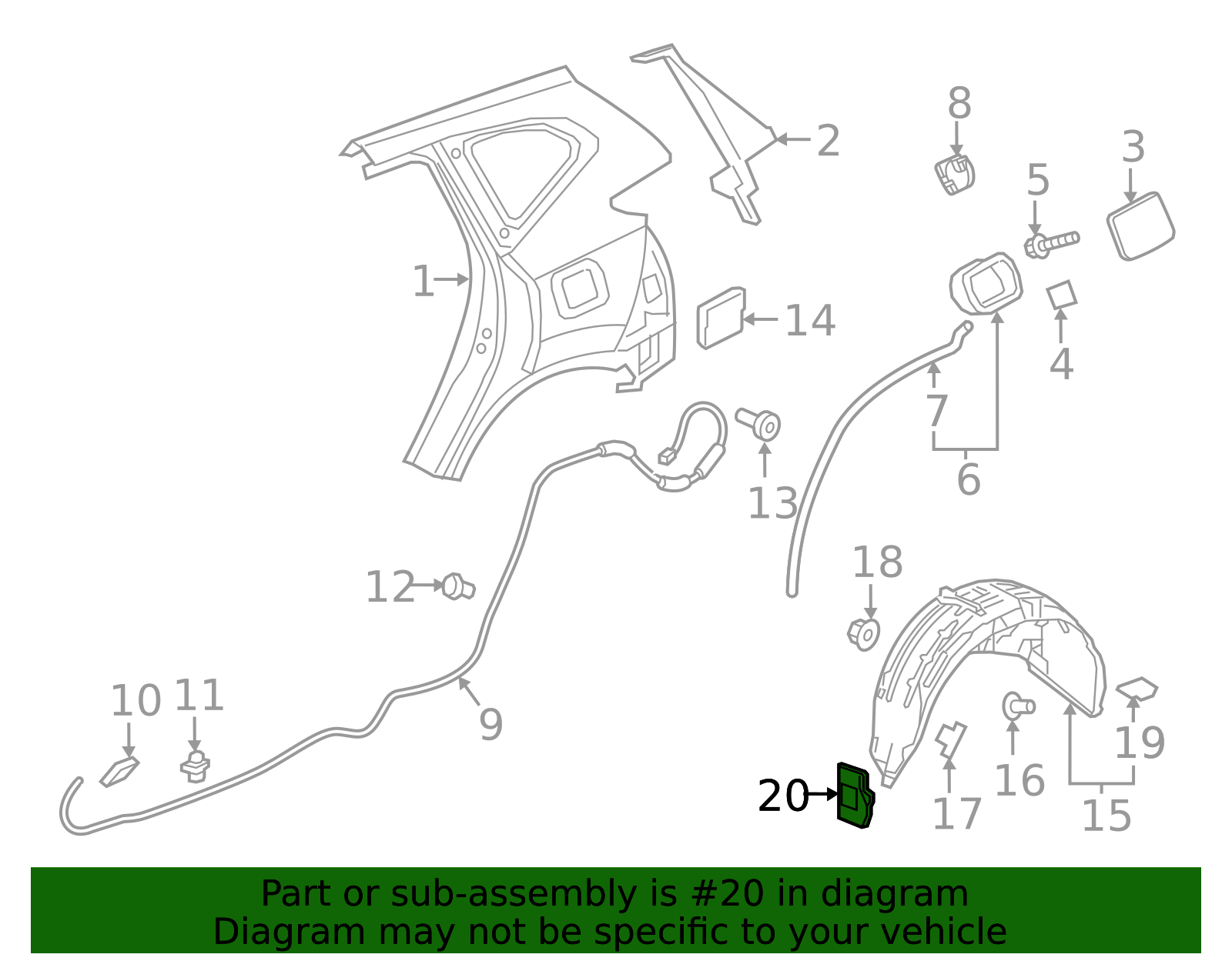 74475-TLA-A00 - Strake R Rear - 2017-2020 Honda CR-V | Honda