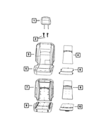 68454185AA - Interior Trim: Seat Back Foam, Left for Ram: 2500, 3500 Image