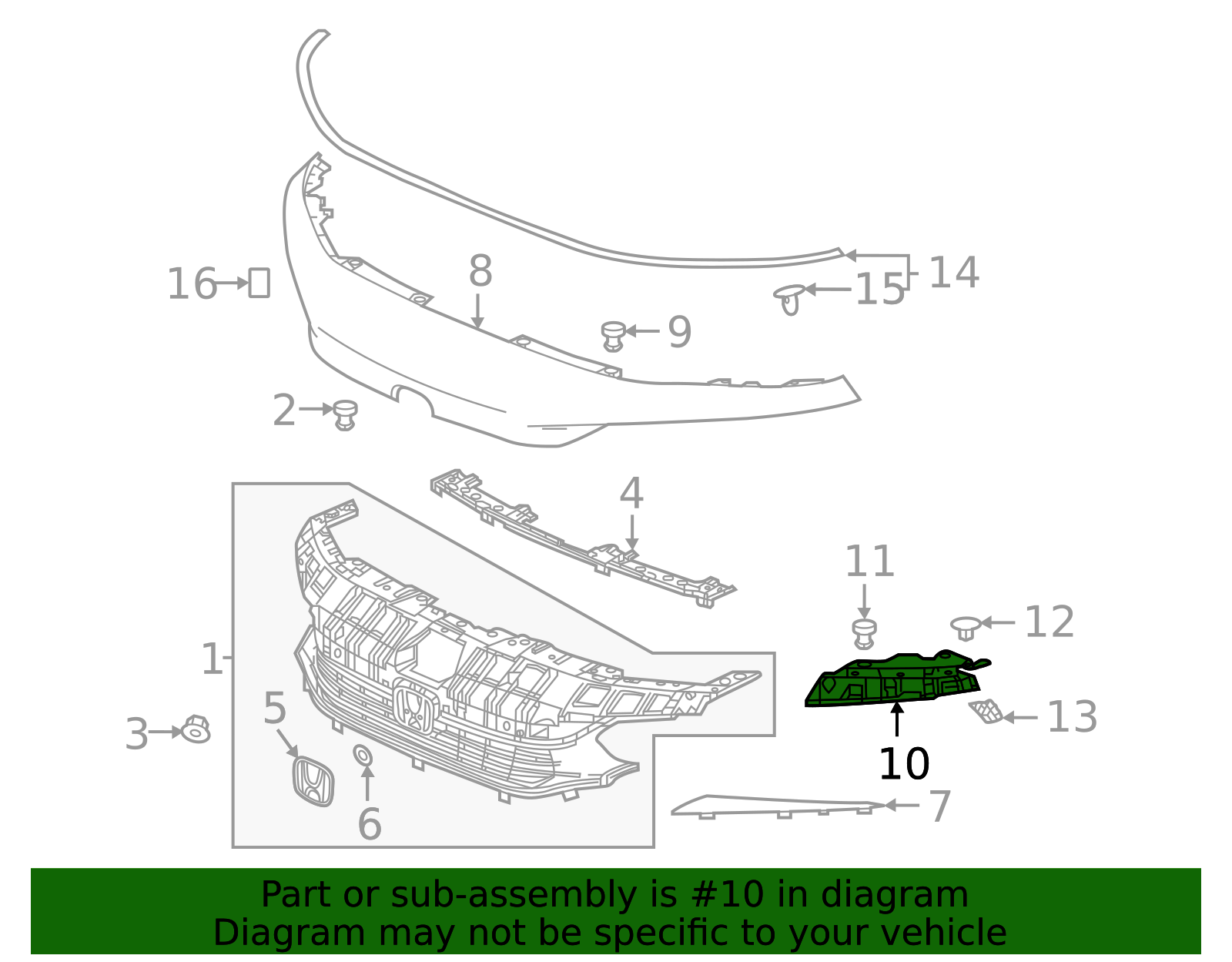 A00 Icon 2022-2024 Honda Civic Upper Bracket 71107-T20-A00 | Parts Precision Honda
