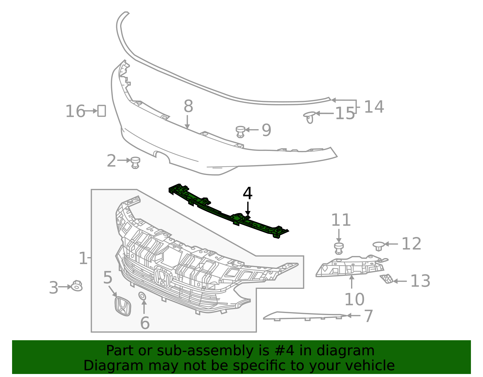 71251-T20-A00 - 2022-2025 Honda Civic - Upper Support | Genuine Honda Parts