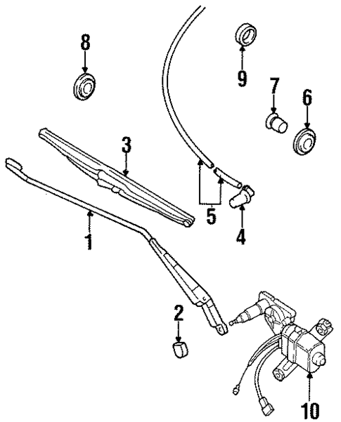 Wiper & Washer Components for 1998 Land Rover Discovery #1