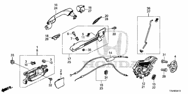 Rear Door Locks - Outer Handle for 2014 Honda Accord #0