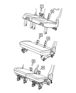 TF581D5AB - Interior Trim: 3 Passenger Inner Seat Belt for Chrysler: Town &amp; Country | Dodge: Caravan, Grand Caravan Image