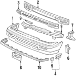 71193SH3000 - Body: Slide Assembly Clip for Honda: Civic, CRX Image