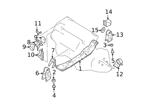 Engine & Trans Mounting for 2000 Nissan Maxima #1