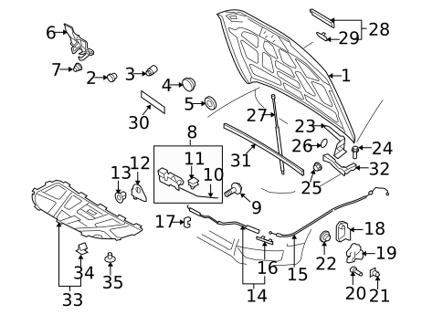 Hood & Components for 2009 Audi A5 Quattro #0