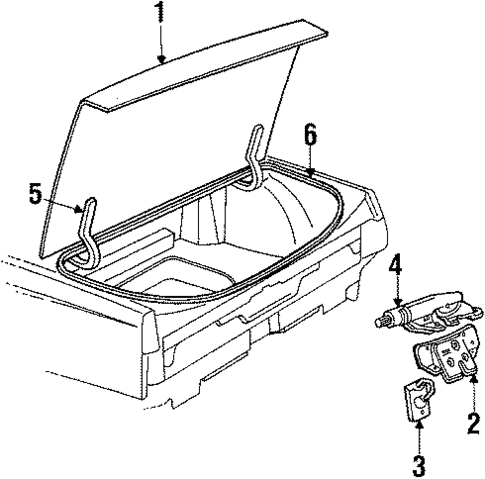 Trunk for 1990 Buick LeSabre #0