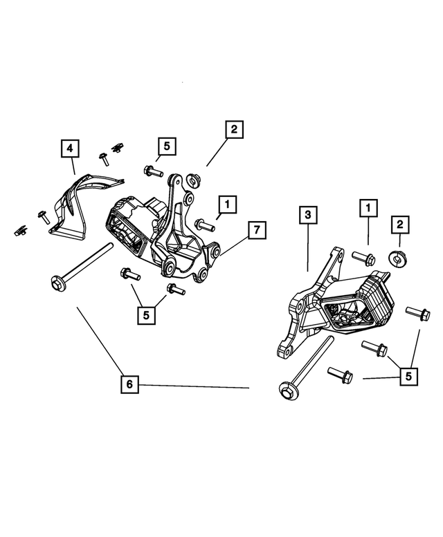 « 52126193AA – 3.8L Gas; Engine : Support Moteur Ecran, Côté Gauche pour Mopar Image »
