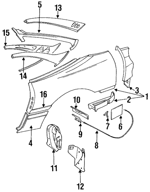 Quarter Panel for 1993 Dodge Stealth #0