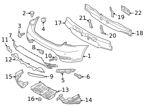 Bumper & Components - Rear for 2014 Kia Forte Koup #0