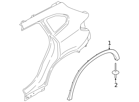 Exterior Trim - Quarter Panel for 2026 BMW X1 #0