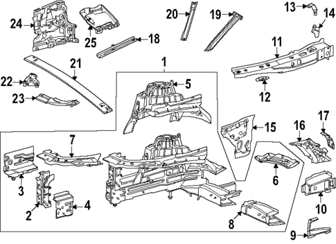 Structural Components & Rails for 2024 Mercedes-Benz C 43 AMG&reg; #0