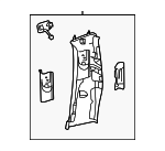 29769034029K95 - : Upper Center Pillar Trim for Mercedes-Benz Image