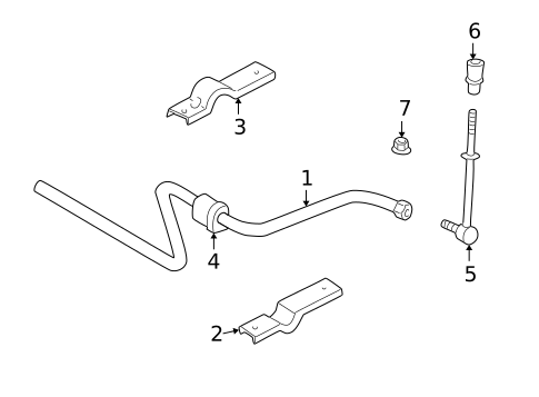 Stabilizer Bar & Components for 2001 Chrysler Concorde #0